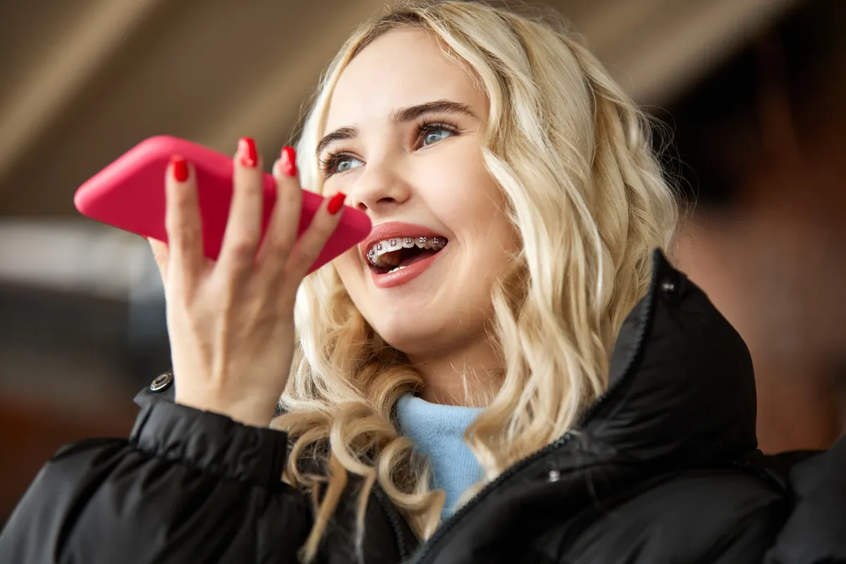 A patient receiving an orthodontic examination